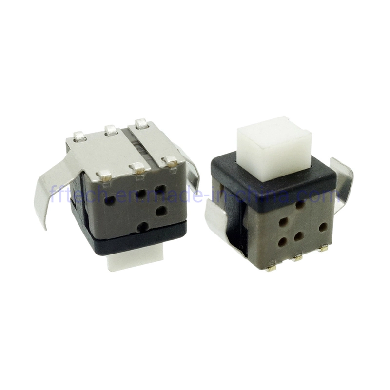 Factory Supply 5.8*5.8mm Latching Push Switch Surface Mount 2pin Tact Switch Push Button Switch