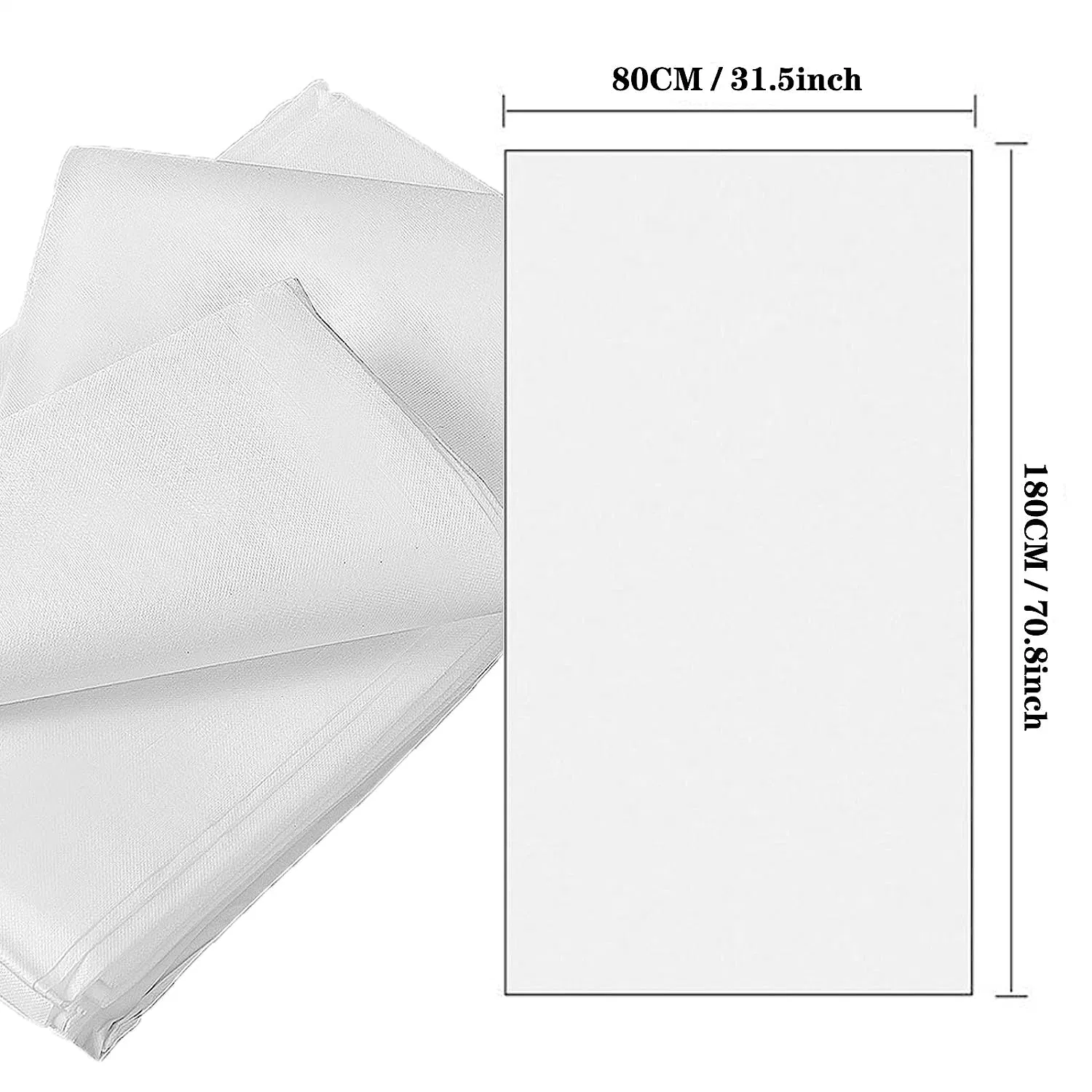 Sábanas de mesa de masaje desechables 100pcs, 71" X 31" cubiertas blancas de SPA, sábanas de tela no tejidas transpirables para Lash, Wax, Tattoo