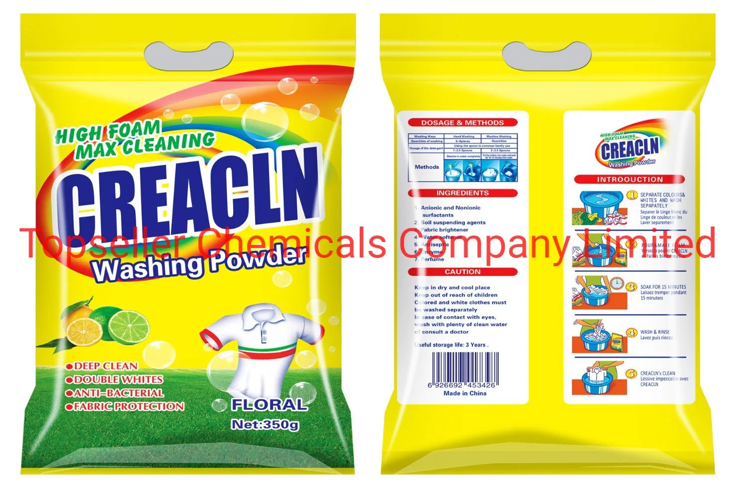 Chemical Products of High Foam Detergent Soap Powder