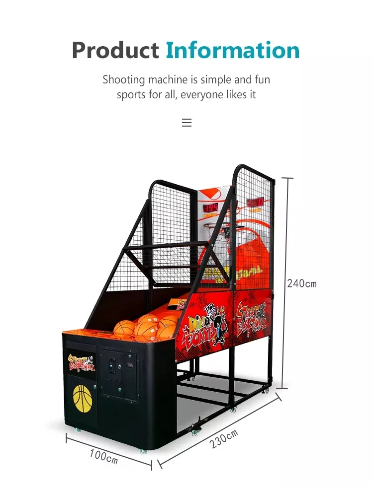 Coin Operated Indoor Electric Basketball Sport Basketball Arcade Game for Children