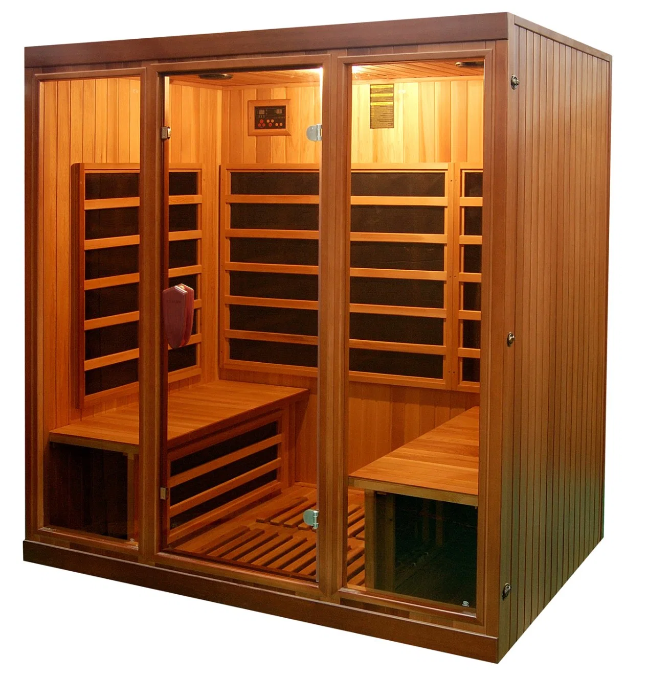 Familia de controladores inteligentes sauna de vapor seco de buena calidad certificado CE Infrarrojo Lejano cicuta Sauna Sauna uso para 4 personas