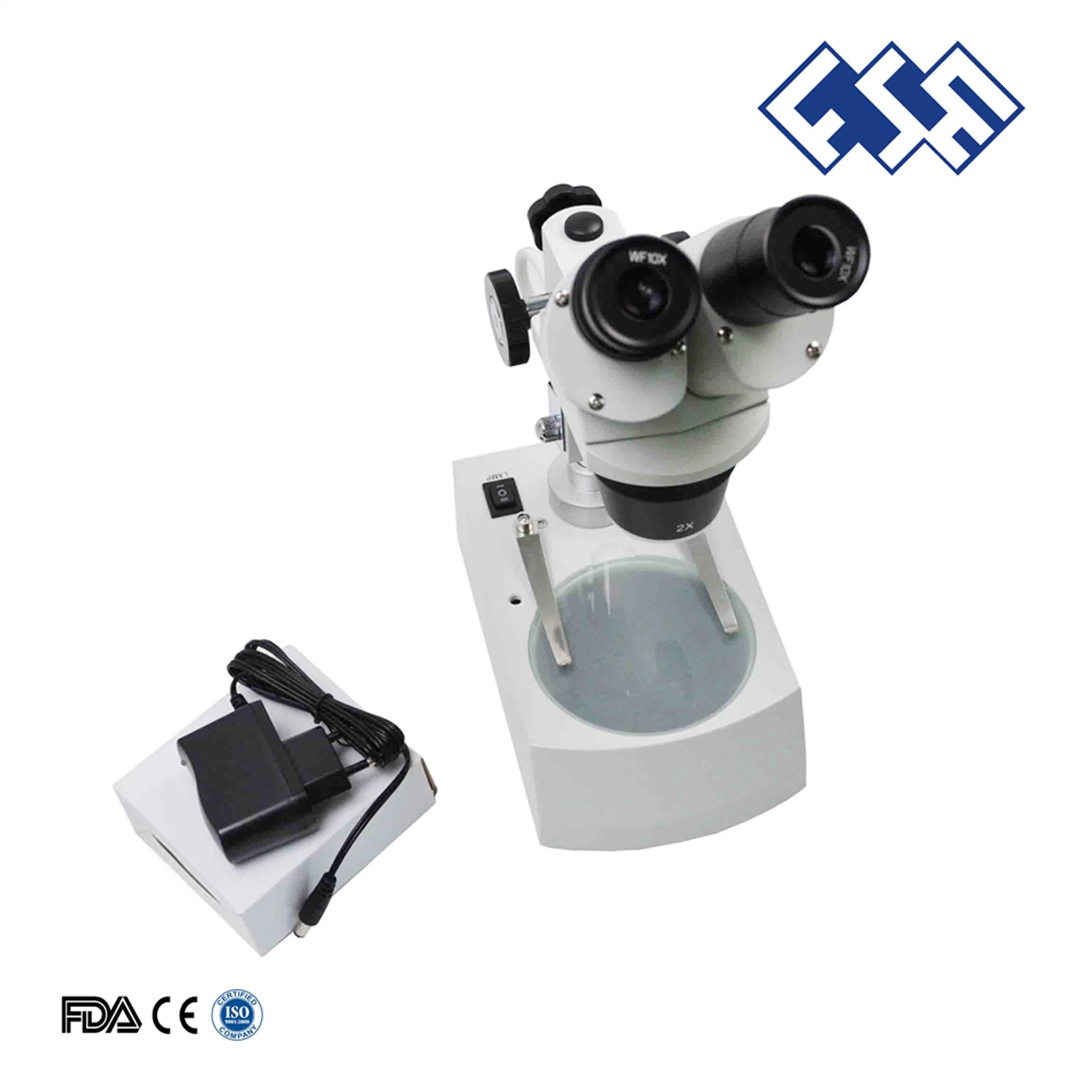 FM-3024r2l Zoom Stereo Microscope with Standard Magnification 10X-20X