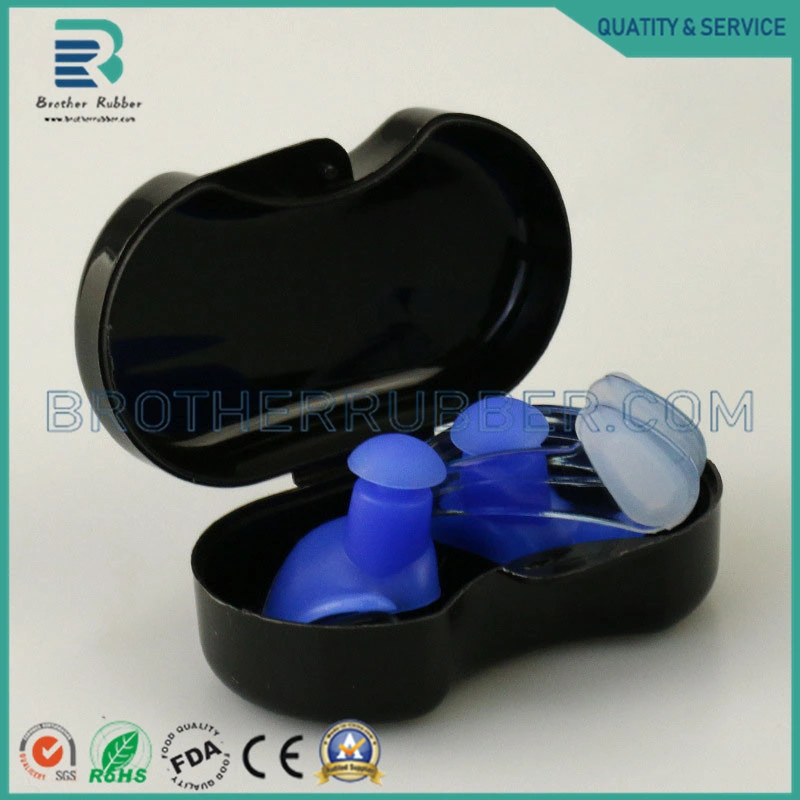 Showering Diving Swimming Waterproof Soft and Flexible Silicone Earplugs and Nose Clip