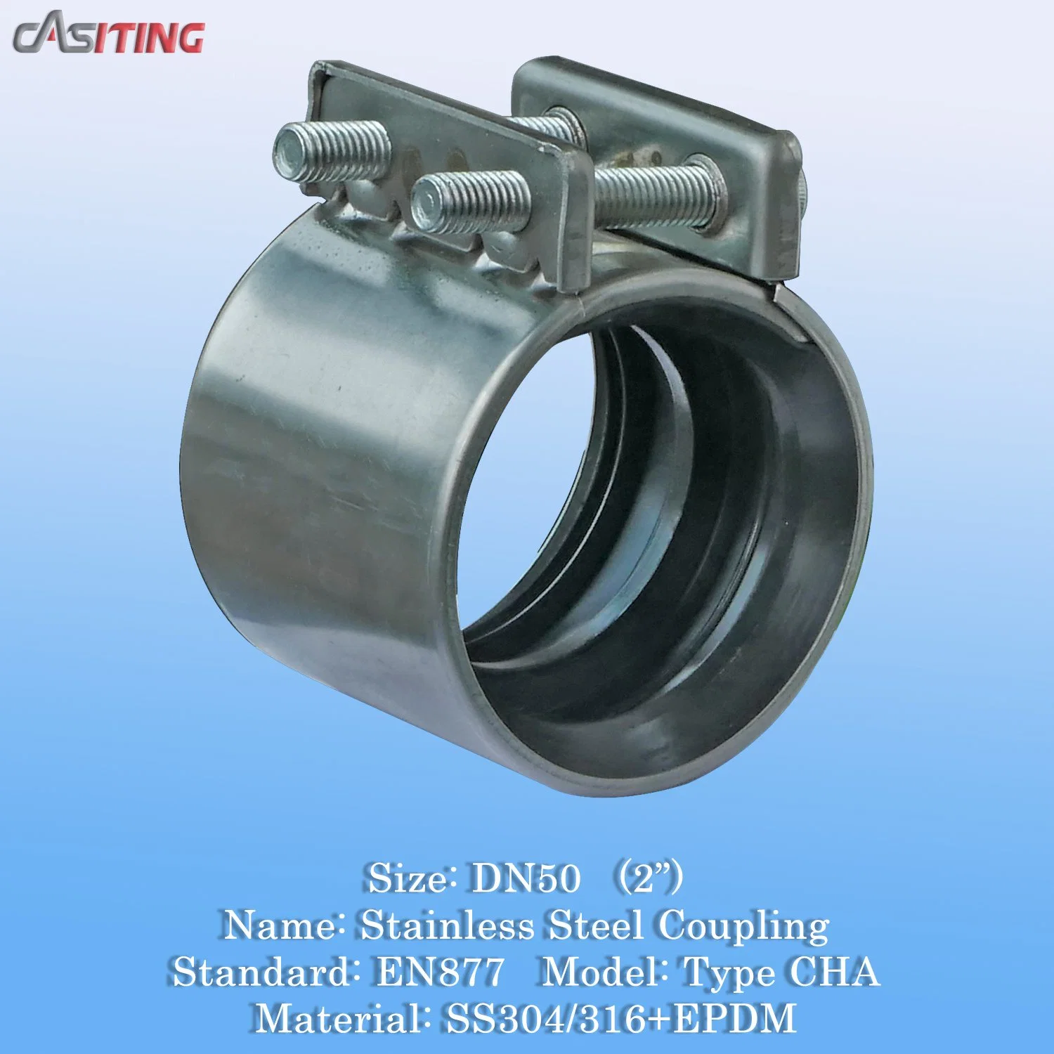 EN877 CHA TYPE STAINLESS STEEL EPDM COUPLING