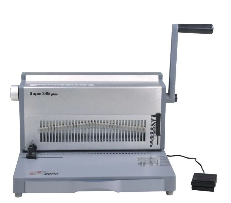 A4 Size Office Electric Double Wire Punching and Binding Machine (SUPER34E PLUS)