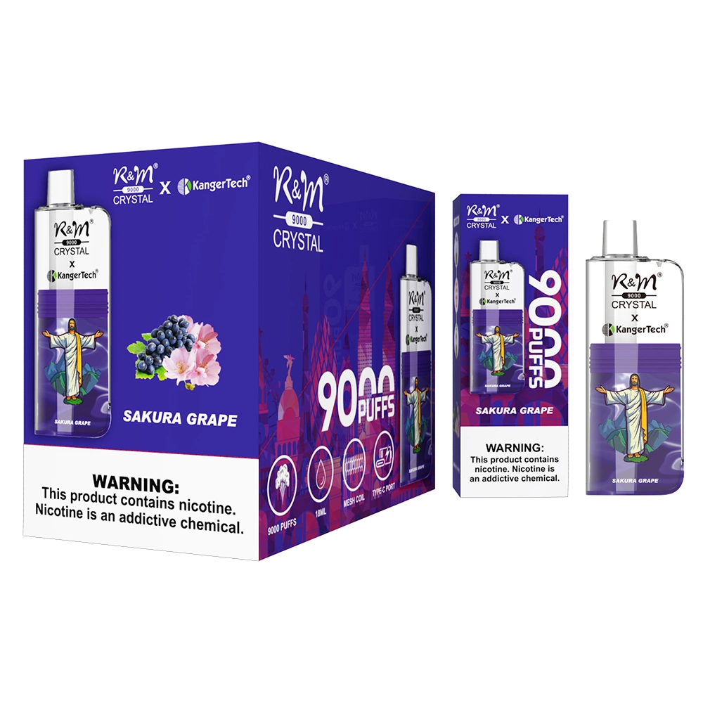 9000puffs Original Randm Crystal Box Vape 2% 5% Salt Nicotine Mesh Coil Disposable Vape Wholesale