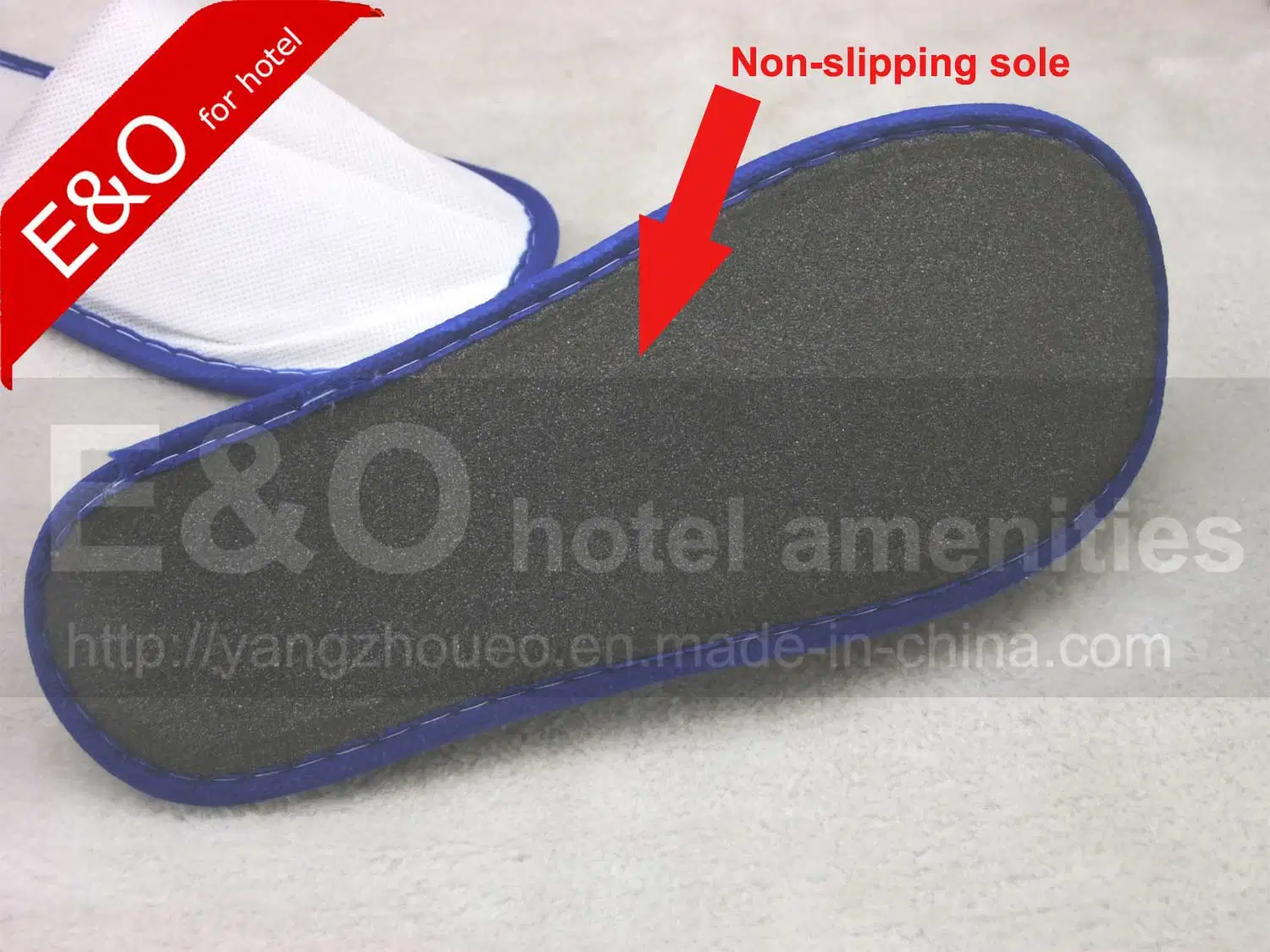 EVA Non-Woven desechables baratos zapatillas con suela de esponja