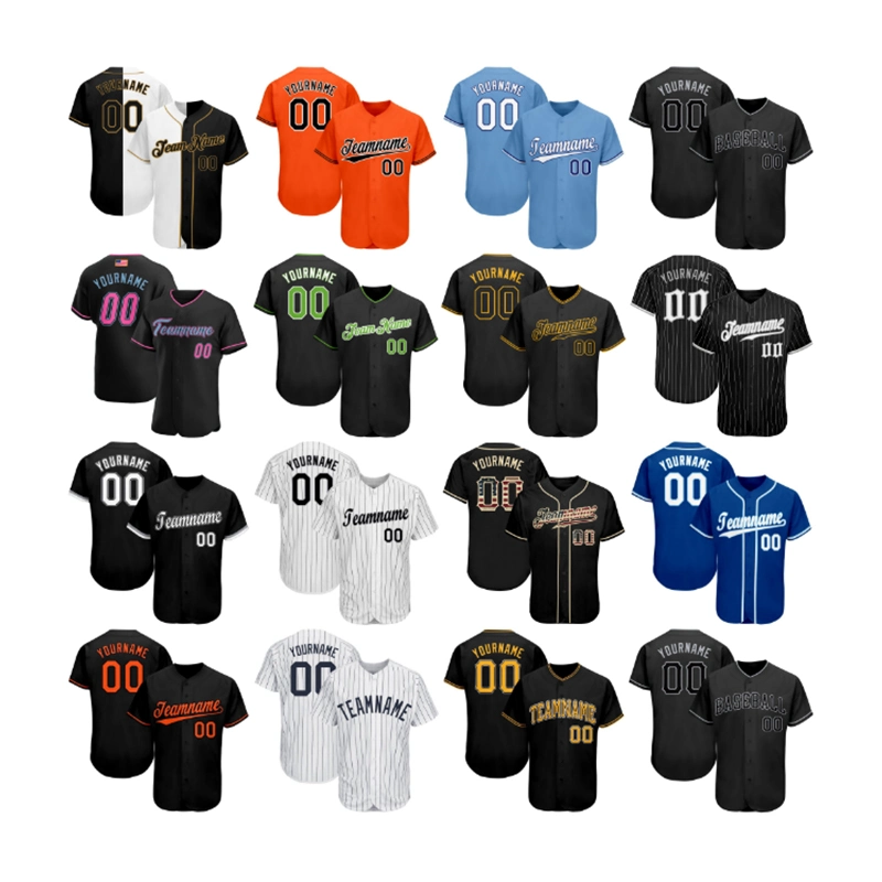 Camisolas de softball de basebol personalizado da camisola bordado Full Dye Sublimation Conjunto de camisolas