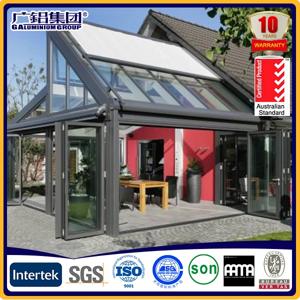 Aluminum Balcony Lighting and Rain Cover Glass Window and Door