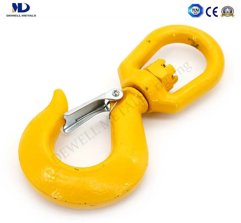 Rigging Hardware Color Painted Drop Forged Alloy Steel G80 with Latch Eye Hook