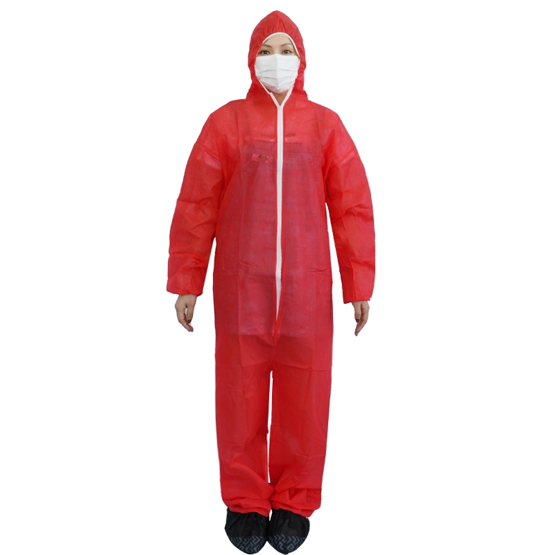 Vêtements de travail jetables 45GSM Microporeuse Call de protection imperméable et respirable