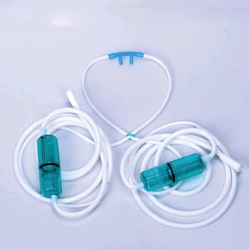 No Plastic Smell Silicone Soft Transparent White Color Reusable Oxygen Nasal Cannula