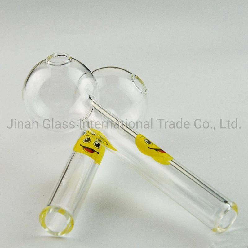 Hot Sale Smile Logo Glass Oil Burner Pipes Pyrex Oil Burner Glass Spoon Pipes Hand Pipe Tobacco Pipes for Smoking Accessories Sweet Puff