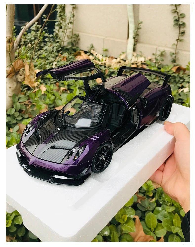 1: 18 Pagani Huayra Wind Son Huaya Bc Car Model Car Model Sports Car Collection Gift Purple