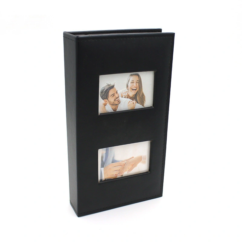 PU Leather 6 Inch Photo Album 300 Centerfold Type Single Double Window Photo Book Wholesale