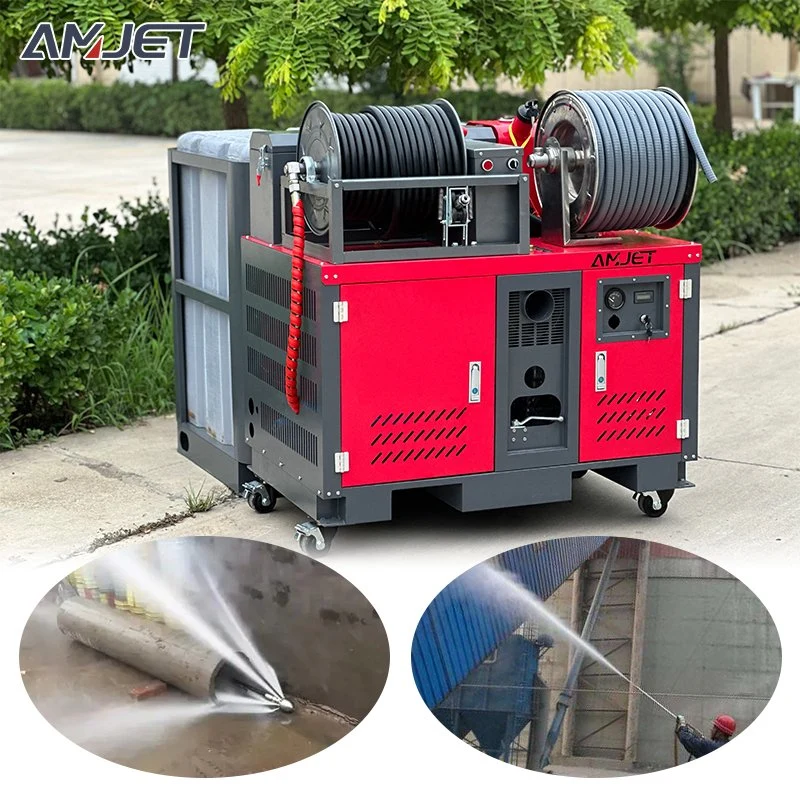 72lpm200bar Gasoline Engine High-Pressure Cleaning Machine Sewage Pipeline Cleaning Machine