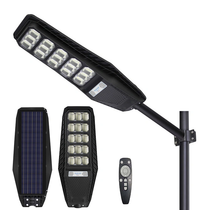 Outdoor Road Solar Powered Remote Control Dusk to Dawn 12 Hours Work LED Solar Street Light