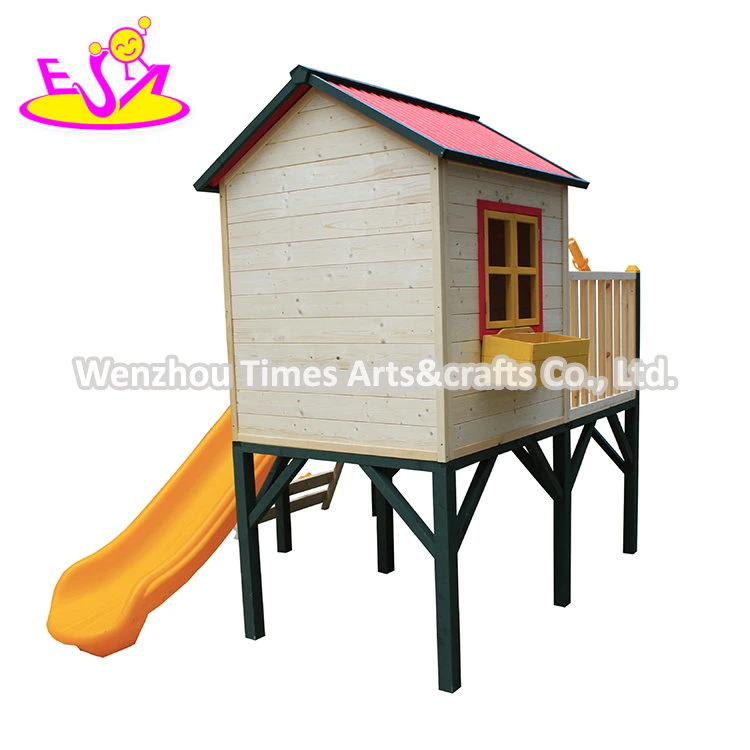 2021 Backyard Large Outdoor Wooden House for Kids Playing W01d083