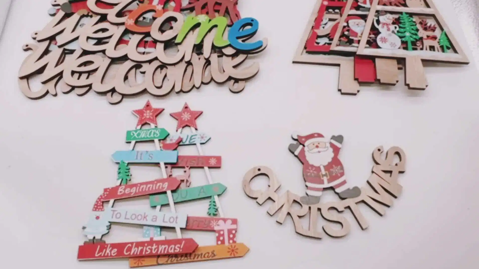 Wholesale/Supplier Customized UV Printing Wooden Christmas Decoration