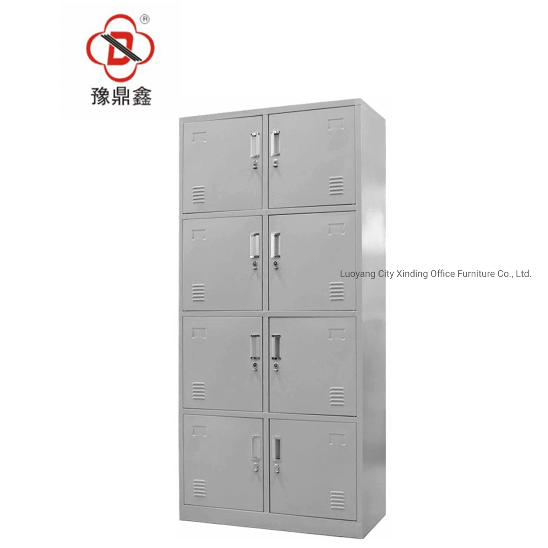 Hot Sale Gray Color Staff Metal 8 Doors Cabinet