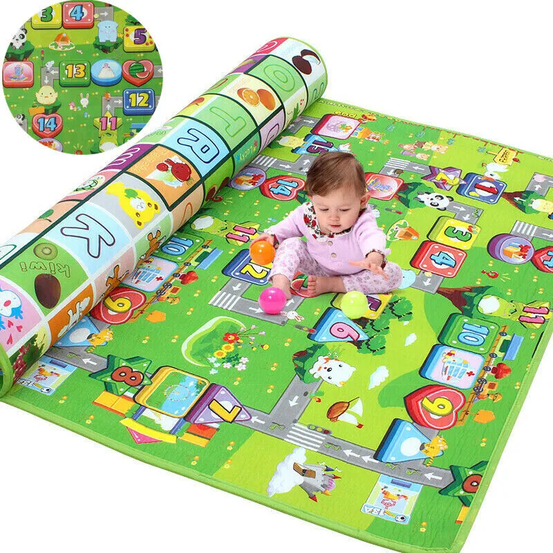 Kinder Teppich Playmat Teppich Fun Teppich Stadtplan für heiße Räder Track Racing und Spielzeug