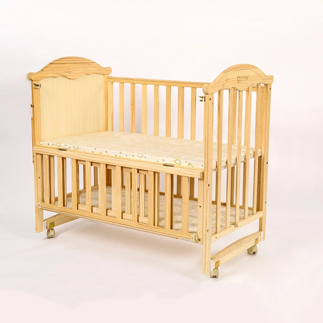 Multi-Function Design Wooden Baby Cradle-Wood Cot Baby Swing Bed