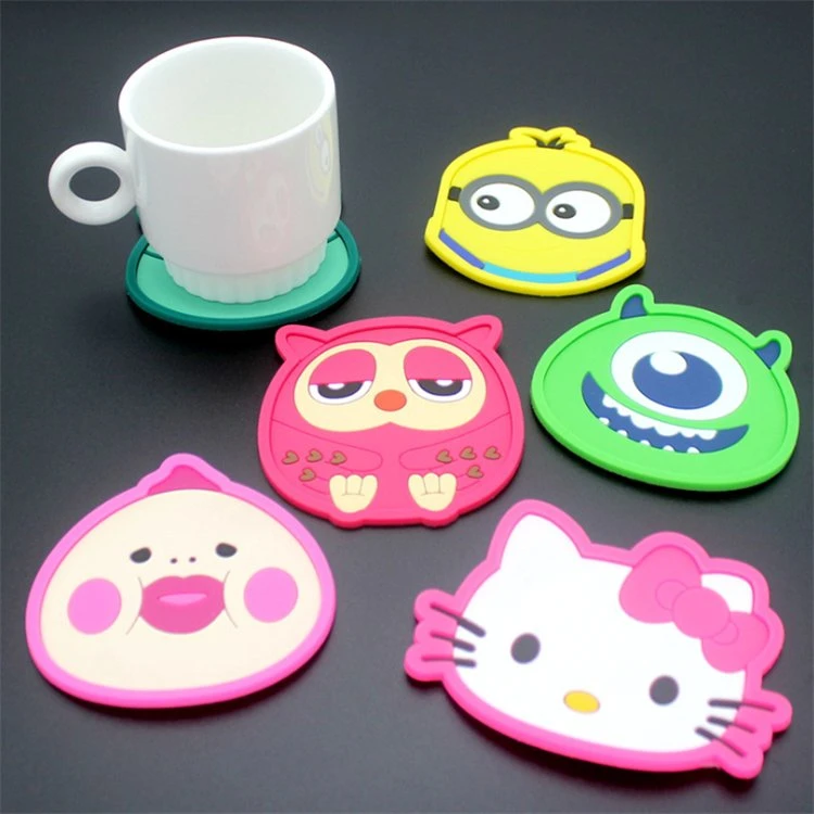 2D Soft PVC Customized Cup Mat Coaster Plastic Products