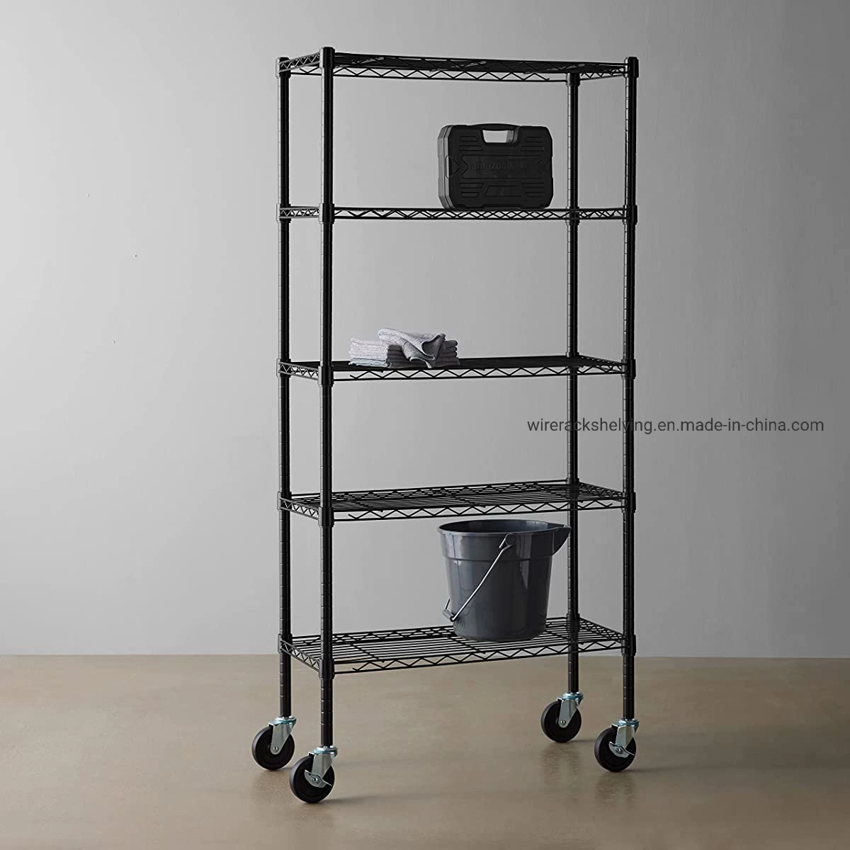 Simple Deluxe Heavy Duty 5-Shelf Shelving Unit with Easy Life for Making Space