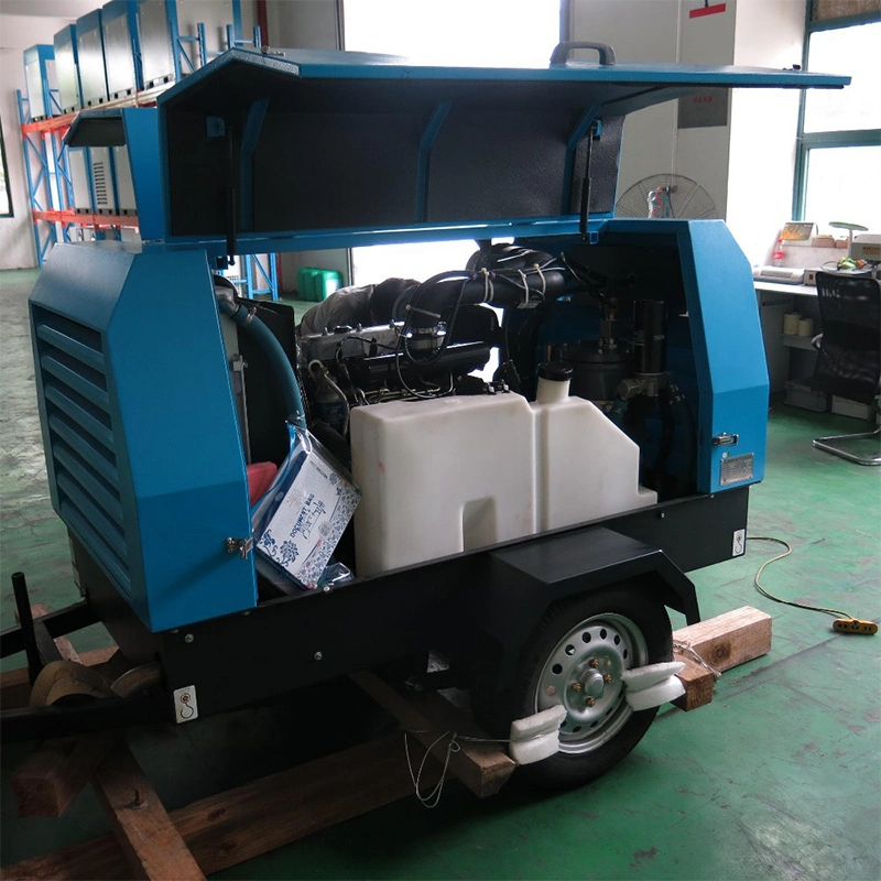 Diesel Engine Movable Air Compressor Machine for Breaking Stone