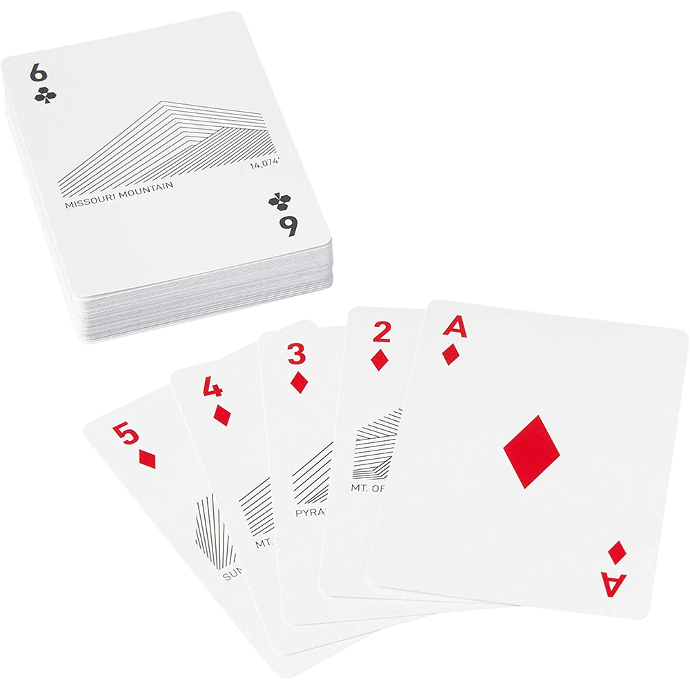 White Simple Peak, Mountain Playing Cards