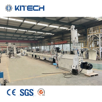 Kitech Machinery Ligne de production de tuyaux en plastique HDPE LDPE PPR Polypropylène/Machine d'extrusion de tuyaux en plastique HDPE LDPE à vis unique.