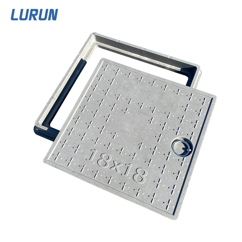 Factory Supplier Square Composite Resin Ductile Iron Manhole Cover for Road