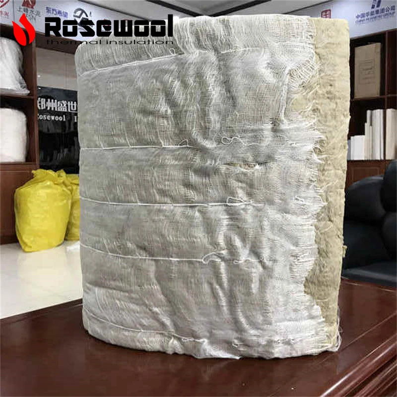 Waterproof Insulation Material Mineral Wool Rock Wool Blanket for High Temp Pipeline