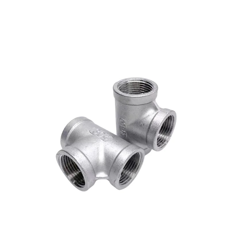 Reducer Equal Tee Stainlesss Straight with NPT Thread