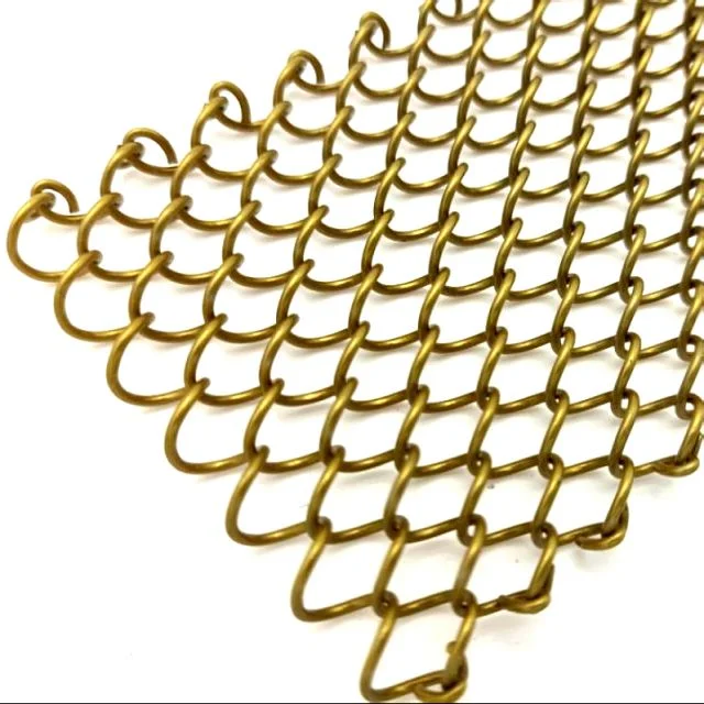 Weave Fabric Aluminum Decorative Metal Chain Mesh Curtain