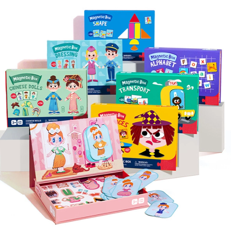 Juguete educativo Montessori de rompecabezas magnéticos personalizados para niños pequeños en edad temprana de aprendizaje