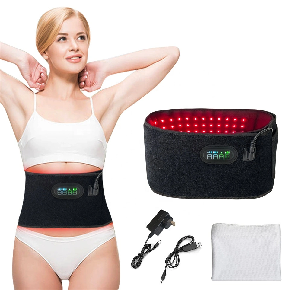 Красный светодиод Лечевая терапия ремень Инфракрасный свет основа тела Носимое устройство для обертывания для боли в спине