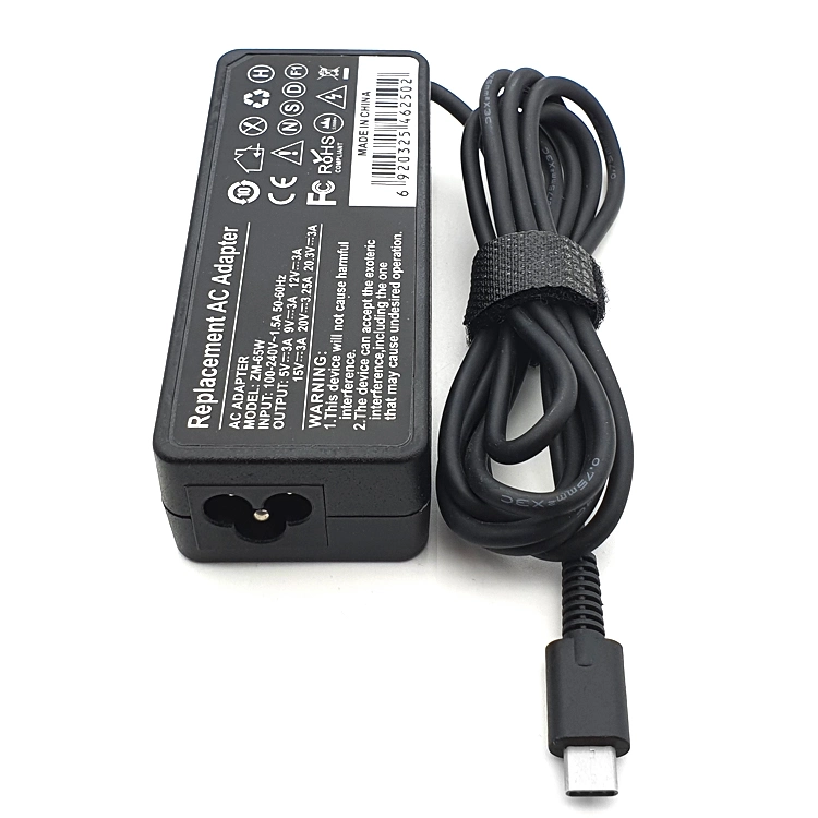 Carregador de computador portátil CA para telemóvel USB tipo C de 65 W máx. Popular Adaptador de energia para MacBook Asus Zenbook Lenovo DELL Xiaomi Air HP Sony Power