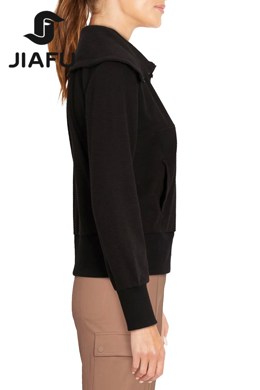 Hot Selling Woman's Casual Wear Long Sleeve with Dropped Shoulder Active Pullover