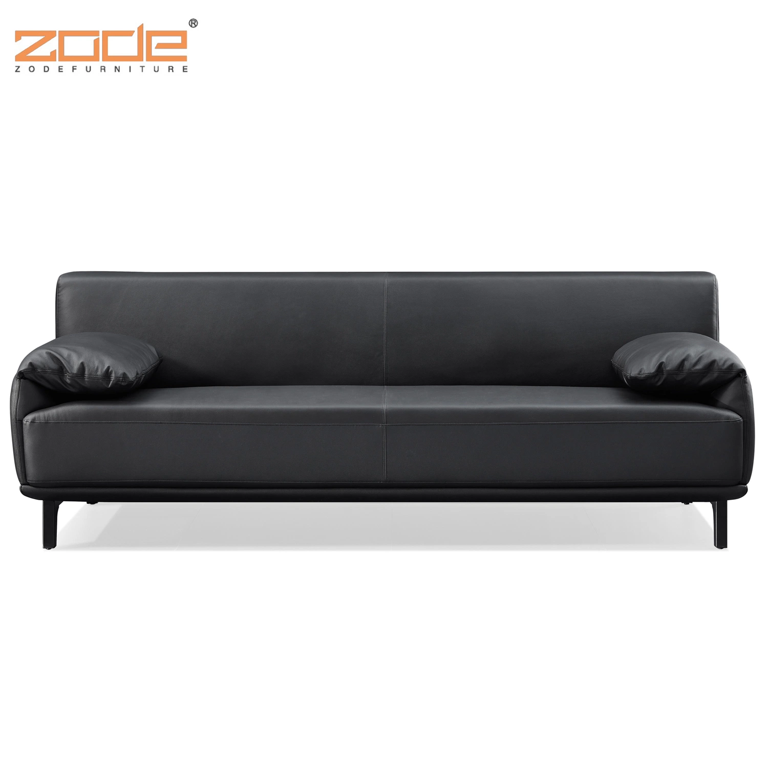 Casa moderna / Sala de estar / mobiliário de escritório 3 Seat Black Sofa Fabric Leisure Sofá de cama em pele de Cingapura