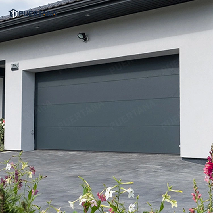 Simple Auto Flat PU Foamed Panel Steel Sectional Garage Door