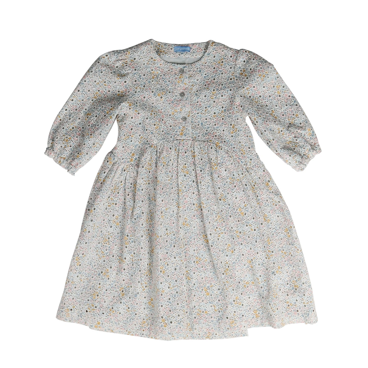 Children Kids Fashion Clothing Girl Woven Dress with Embroidery Fabric