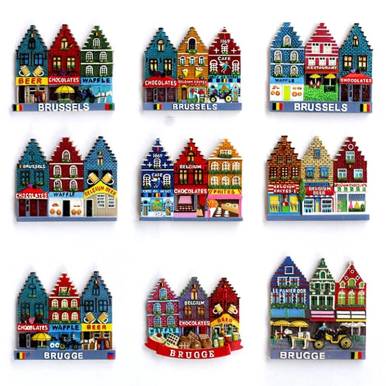 Wholesale/Supplier European Travel Gifts Color House Netherlands Denmark Copenhagen Souvenir Fridge Magnets