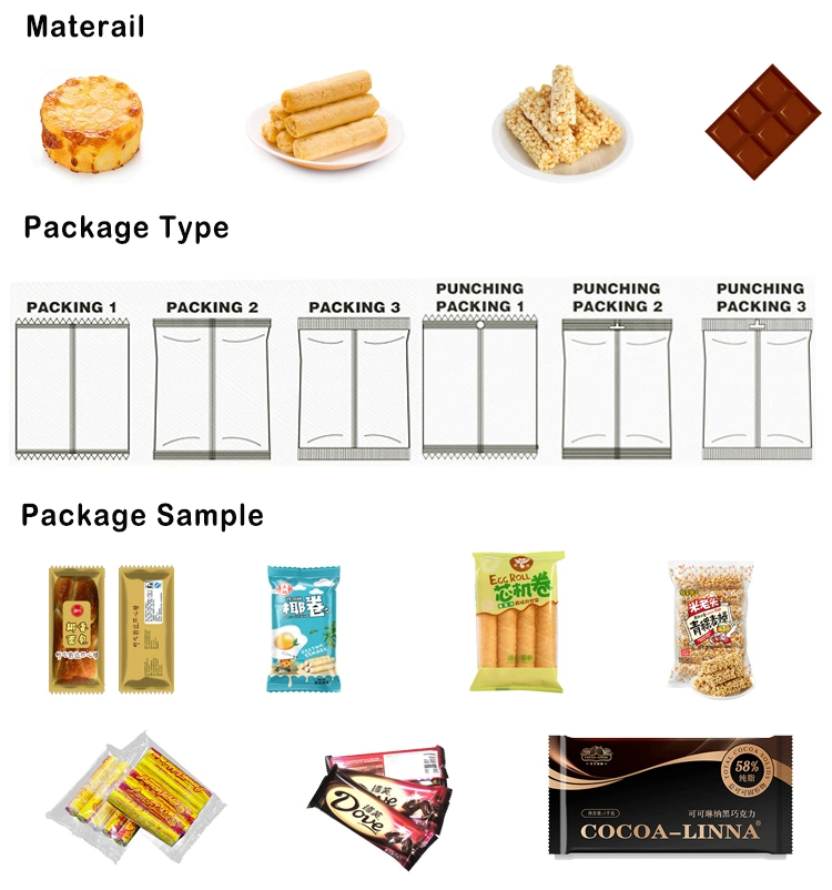 High Speed Chocolate Coated Wafer Biscuit Flow Wrapping Machine