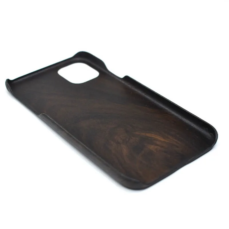 Economical Custom Design Black Ice Wood Case Phone for iPhone 11