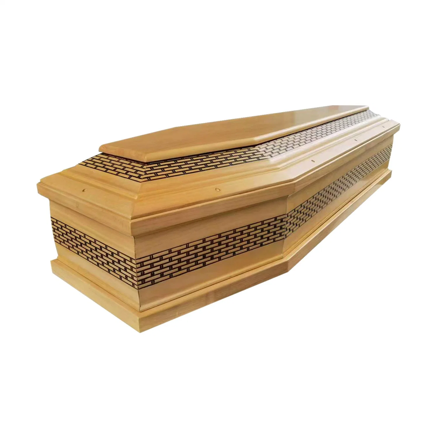 Italian Style Oak Wood Coffin Funeral Solid Wood Burial Box Cremation Coffin