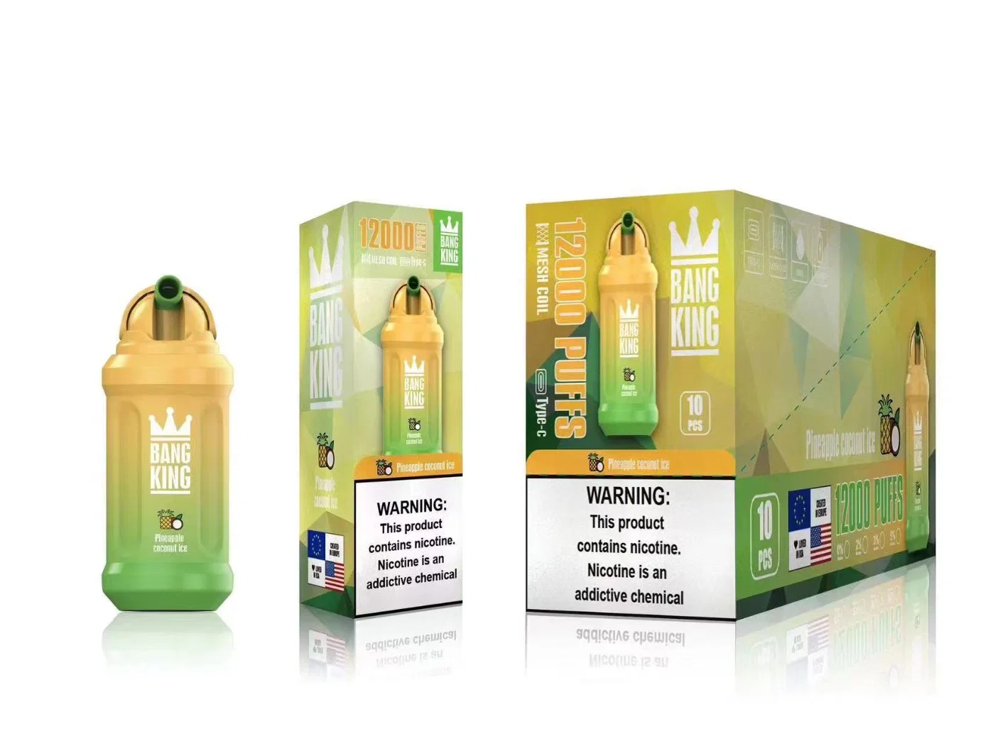 Venda a quente Bang King 12000 puffs Atacado descartável Vape