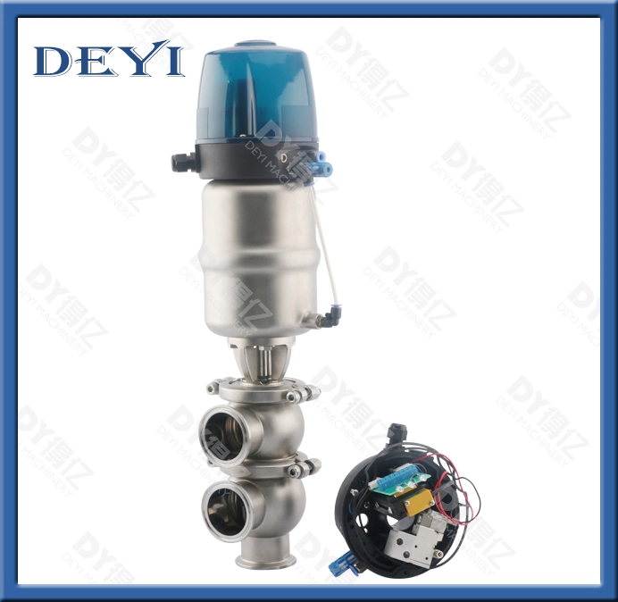 3" Sanitary Hygienic Stainless Steel SS304 SS316L Pneumatic Diverter Flow Valve