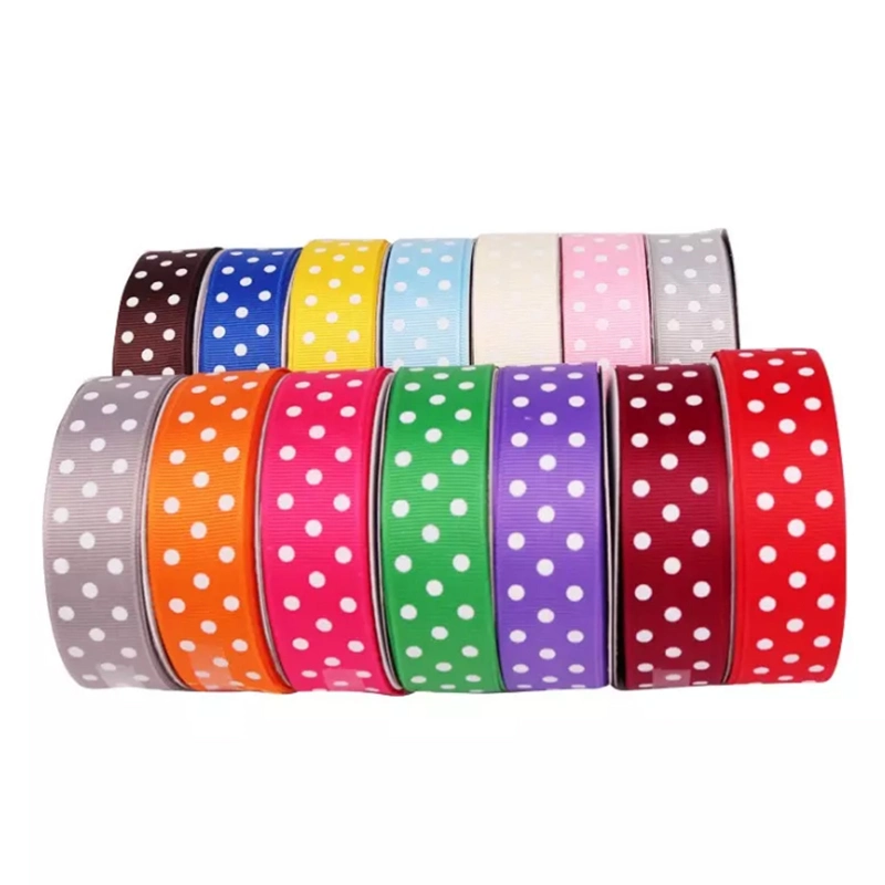 Wholesale/Supplier Craft 24 Yards 5/8" DOT Grosgrain Ribbon Multi Color Mix Lots Bulk