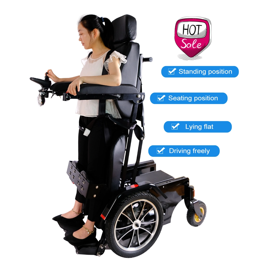 Hot Selling Rehabilitation Nursing Cheapest Standing Electric High Back Wheelchair